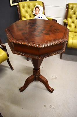 Lot 483 - A 19th century style octagonal top games table...