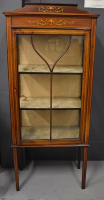 Lot 485 - An Edwardian mahogany display cabinet with...