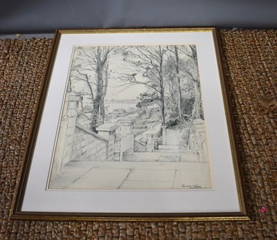 Lot 389 - Russell Reeve (20th century): a pen sketch...