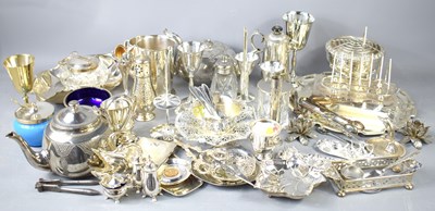 Lot 21 - A large group of silver plate to include...