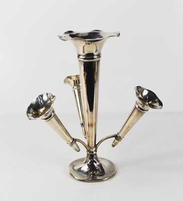 Lot 355 - A silver epergne, with central flared trumpet...