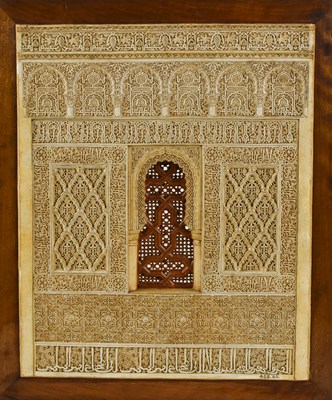 Lot 88 - An intricate plasterwork plaque depicting one...