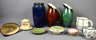 Lot 178 - A group of ceramics including a pair of Crown...