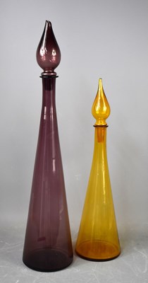 Lot 151 - Two early 20th century tall coloured glass...
