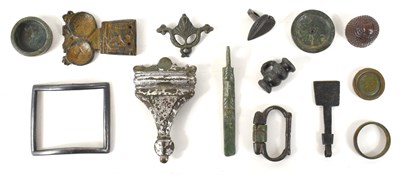 Lot 332 - A group of metal detecting finds to include a...