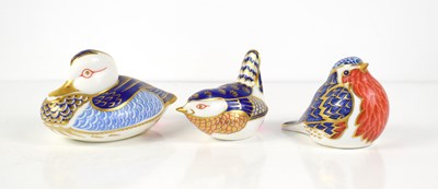 Lot 167 - Three Royal Crown Derby animal paperweights...