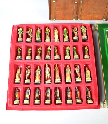 Lot 41 - A vintage Greek Manopoulos chess set in a...