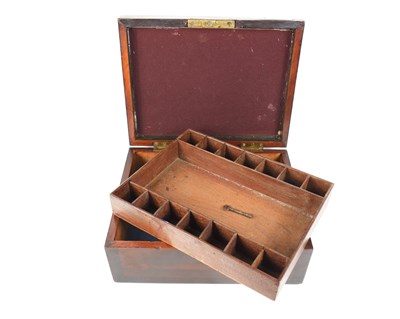 Lot 90 - A 19th century mahogany workbox with...