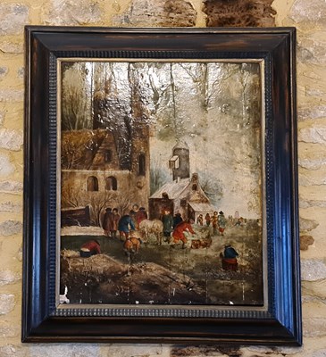 Lot 83 - A 19th century Dutch Old Master style oil on...