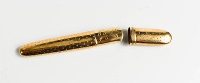 Lot 106 - A Dutch 14ct gold pin holder, circa 1880, with...