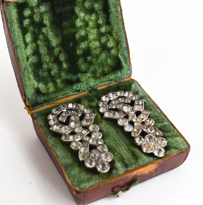 Lot 20 - A Georgian pair of silver and paste buckles,...