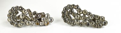 Lot 20 - A Georgian pair of silver and paste buckles,...