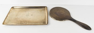 Lot 387 - A silver dressing table tray 10.6toz, together...