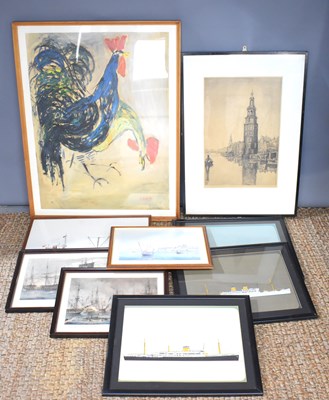 Lot 400 - A group of pictures and prints to include a...