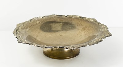 Lot 386 - A silver pedestal dish with scrollwork...