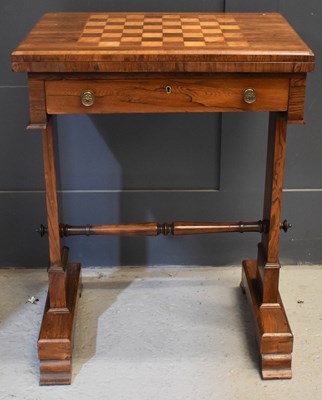 Lot 507 - A 19th century Regency games table, with...