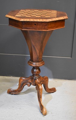 Lot 478 - A 19th century rosewood and burrwood veneered...