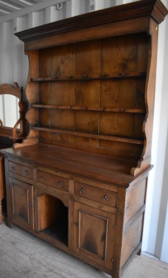 Lot 500 - An oak dresser and rack in the 19th century...