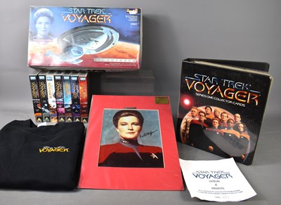 Lot 599 - A group of Star Trek Voyager memorabilia to...