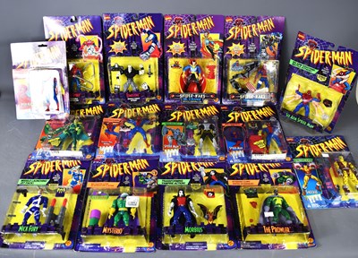 Lot 605 - A group of vintage Toy-Biz Marvel Spiderman...