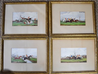 Lot 411 - A set of four 19th century colour prints...