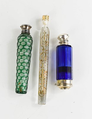 Lot 324 - Three Victorian scent bottles, one in Bristol...