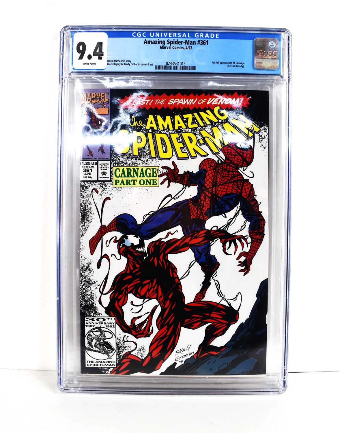 Lot 623 - Marvel Comics: The Amazing Spiderman #361, CGC...