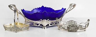 Lot 328 - Two WMF Art Nouveau sweet dishes, both with...