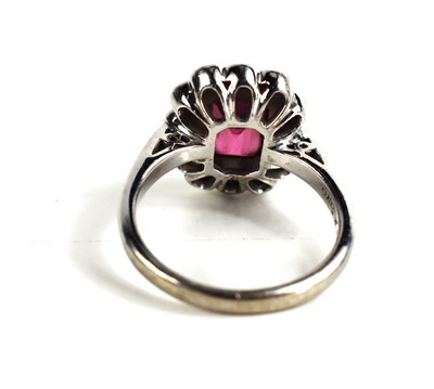 Lot 48 - An 18ct with gold, pink tourmaline and diamond...