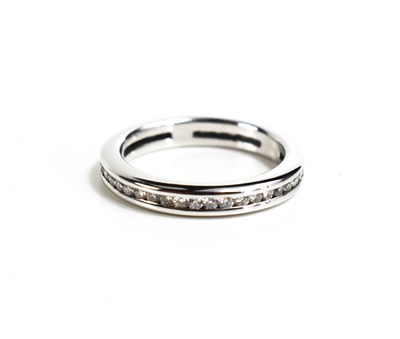 Lot 45 - An 18ct white gold and diamond full eternity...