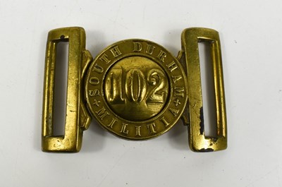 Lot 397a - A South Durham 102 Militia belt buckle, late...