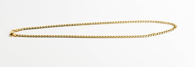Lot 154 - A 9ct gold chain link necklace, with crab claw...