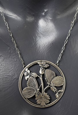 Lot 7 - A Georg Jensen silver pendant necklace and...