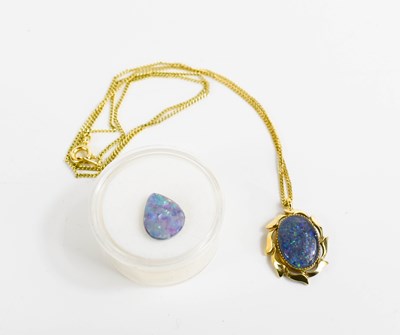 Lot 207 - An opalite set pendant necklace, together with...