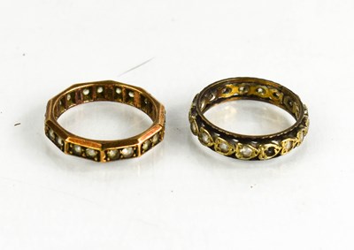 Lot 126 - Two 9ct gold rings, comprising an eternity...