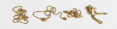 Lot 116 - A group of four 9ct gold bracelets to include...