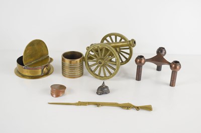 Lot 399 - A group of Trench art and brass ware to...