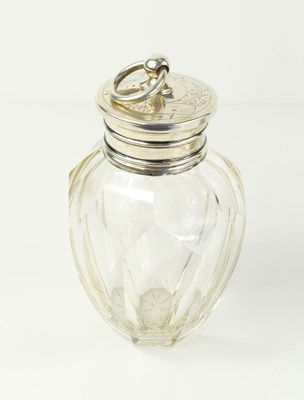 Lot 203 - A Dutch silver and cut glass scent bottle, the...