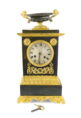 Lot 302 - A fine French marble and ormolu mantle clock,...