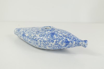 Lot 46 - A 19th century blue and white Pap Boat,...