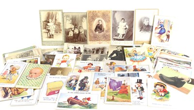 Lot 428 - A group of vintage comical postcards and...