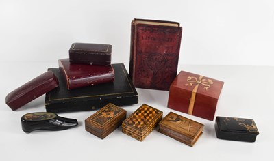 Lot 337 - A selection of boxes to include Tunbridgeware...