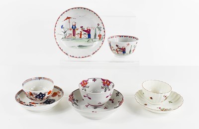 Lot 55 - A selection of 18th century porcelain tea...