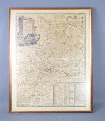 Lot 436 - A 19th century map of the County of Huntingdon,...