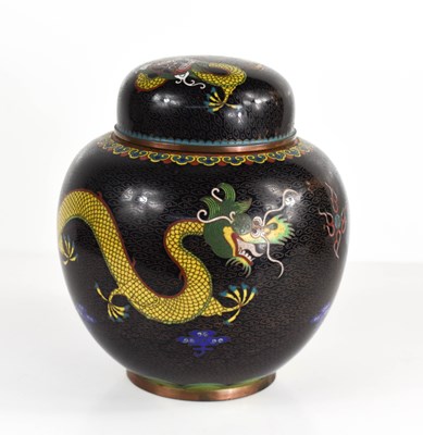 Lot 258 - A Chinese cloisonne enamel ginger jar,...