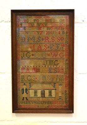 Lot 442 - A 19th century sampler by Mary Souter, aged 8,...