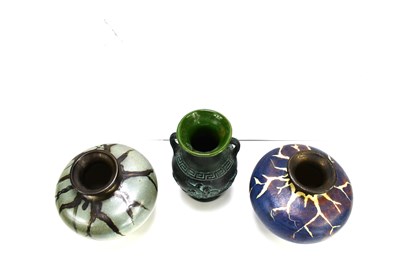Lot 102 - A pair of studio pottery vases, one in a...