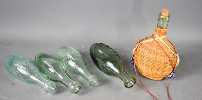 Lot 165 - A group of antique Torpedo glass bottles, all...