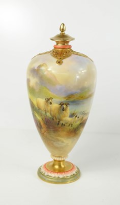 Lot 145 - A Royal Worcester vase by Harry Davis, finely...