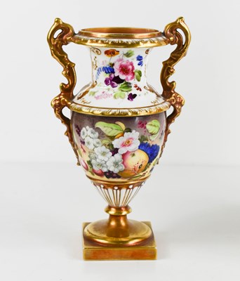 Lot 136 - A pair of Royal Worcester vases, painted with...